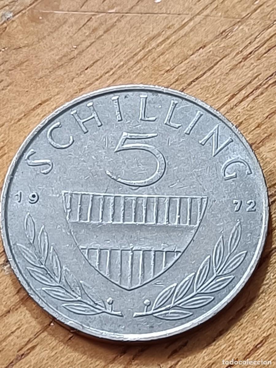 Monedas antiguas de Europa: MONEDA DE AUSTRIA 5 SHILLING 1972 - Foto 2
