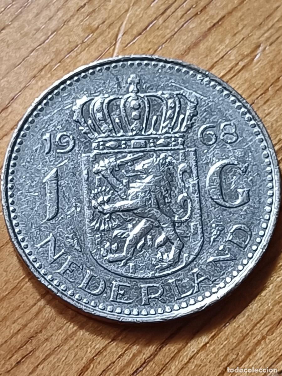 Monedas antiguas de Europa: 1 GULDEN 1968 HOLANDA - Foto 2