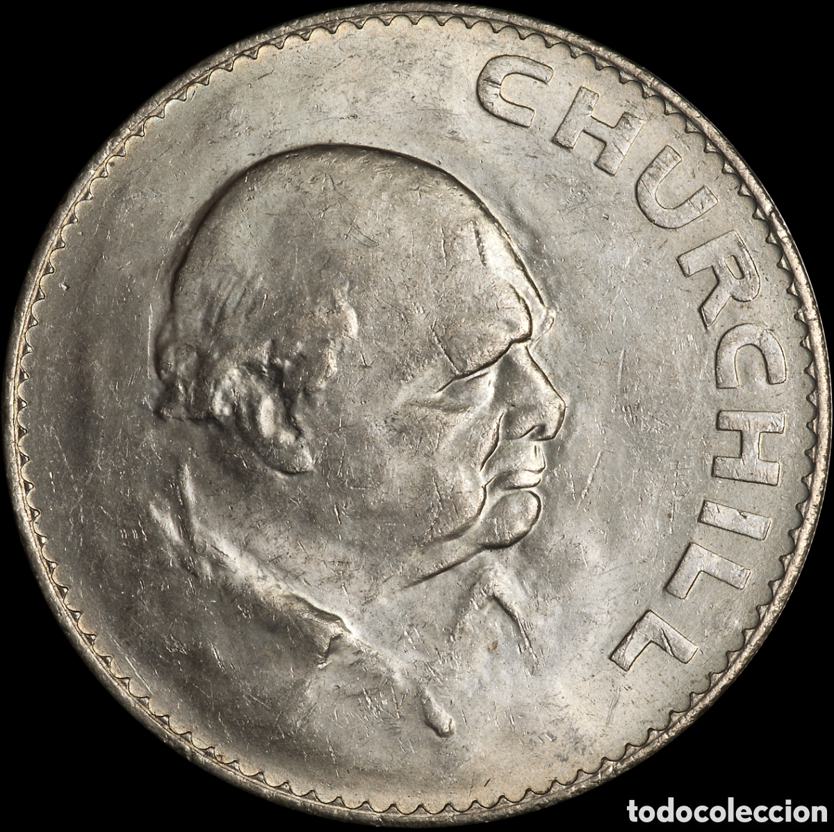Monedas antiguas de Europa: 5 schillings Winston Churchill 1965