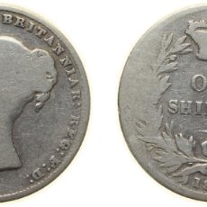 Monedas antiguas de Europa: GREAT BRITAIN UNITED KINGDOM 1862 1 SHILLING - VICTORIA (1ST PORTRAIT; 'YOUNG HEAD') SILVER (.925)