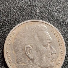 Monedas antiguas de Europa: 5 MARCOS 1936-CECA J-III REICH-ALEMANIA-HINDEMBURG