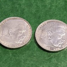 Monedas antiguas de Europa: 2 MONEDAS DE 2 MARCOS DE PLATA DE ALEMANIA DEL AÑO 1939-A-B. CASI SIN CIRCULAR