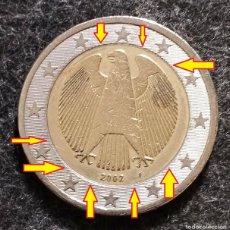 Monedas antiguas de Europa: MONEDA DE 2 EUROS € ALEMANIA 2002 F , AGUILA , CON FALLO ERROR DE ACUÑACIÓN