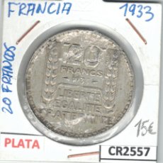 Monedas antiguas de Europa: CR2557 MONEDA 20 FRANCOS FRANCIA PLATA 1933