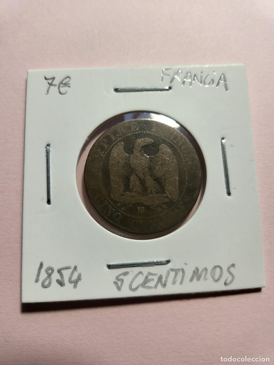 Monedas antiguas de Europa: MONEDA DE FRANCIA 1854 &rdquo;5 C&Eacute;NTIMOS &rdquo; - Foto 1