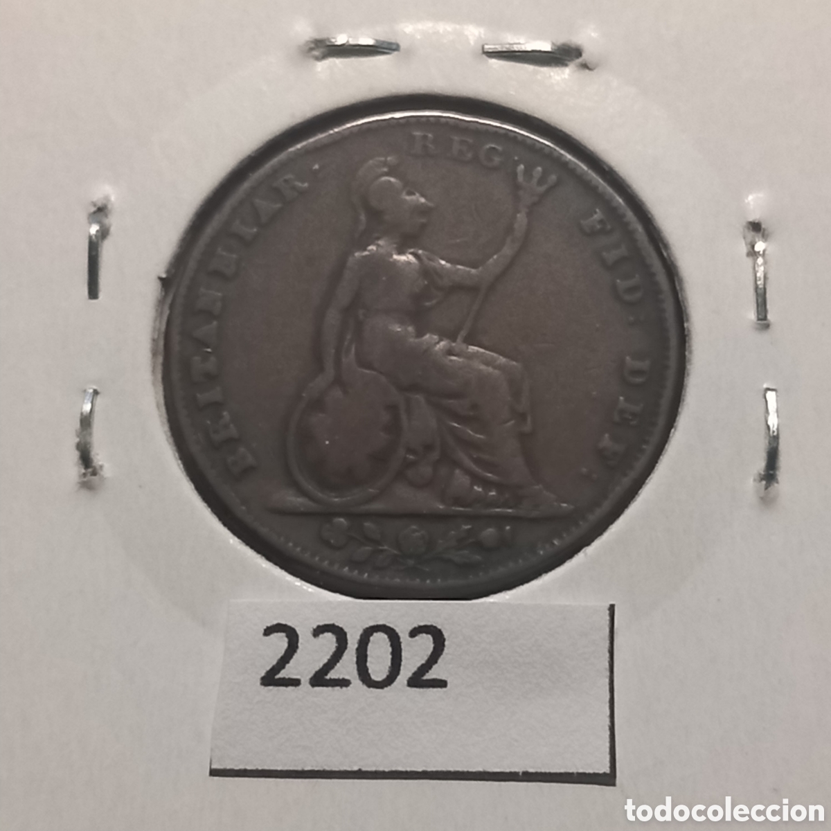 Monedas antiguas de Europa: Gran Breta&ntilde;a farthing 1841 - Foto 2