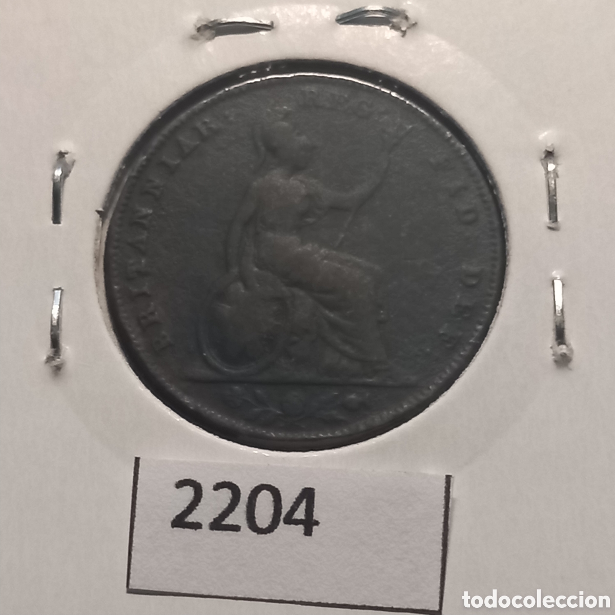 Monedas antiguas de Europa: Gran Breta&ntilde;a farthing 1845 - Foto 2