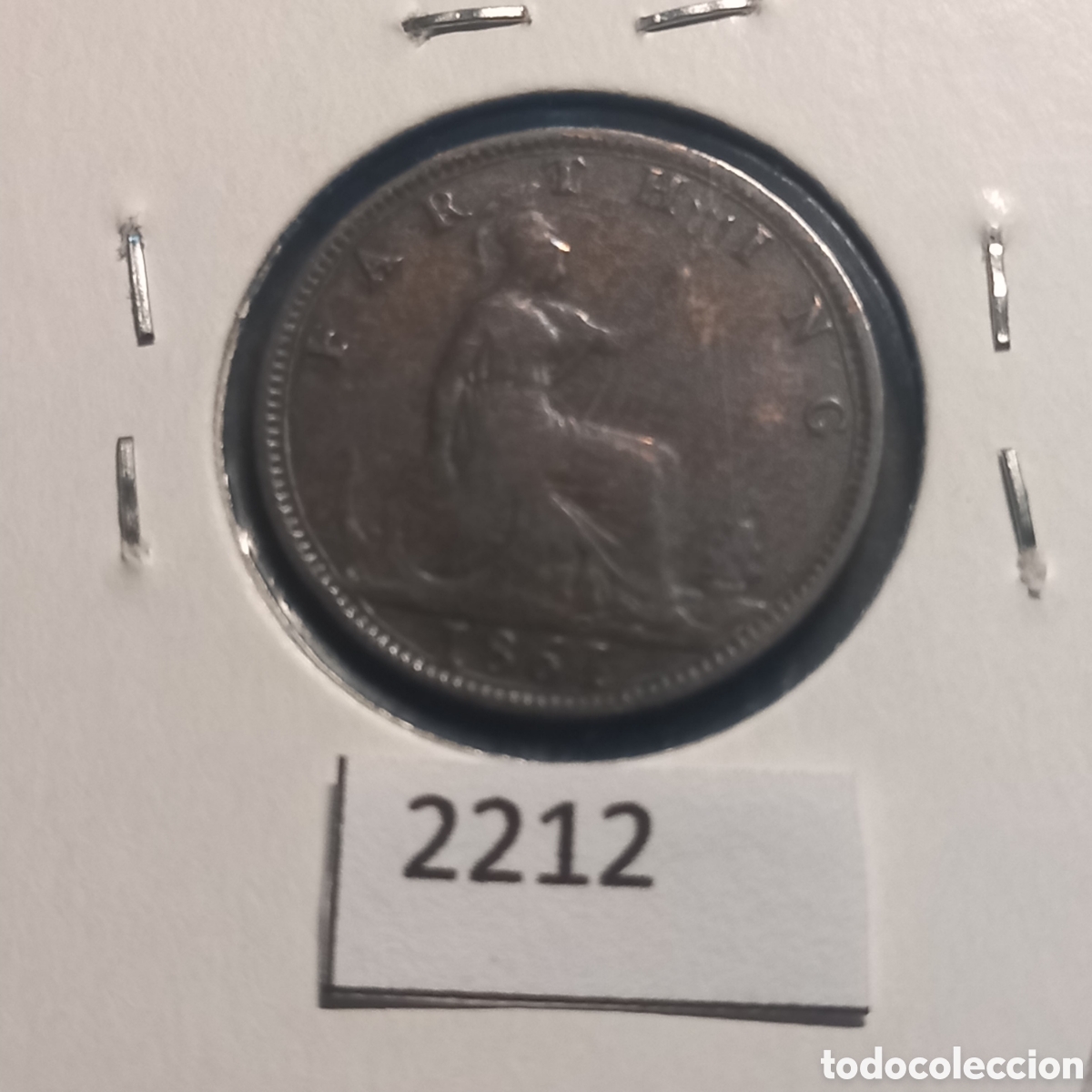 Monedas antiguas de Europa: Gran Breta&ntilde;a farthing 1861 - Foto 2