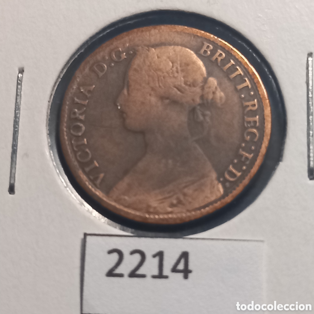 Monedas antiguas de Europa: Gran Breta&ntilde;a farthing 1865 - Foto 1
