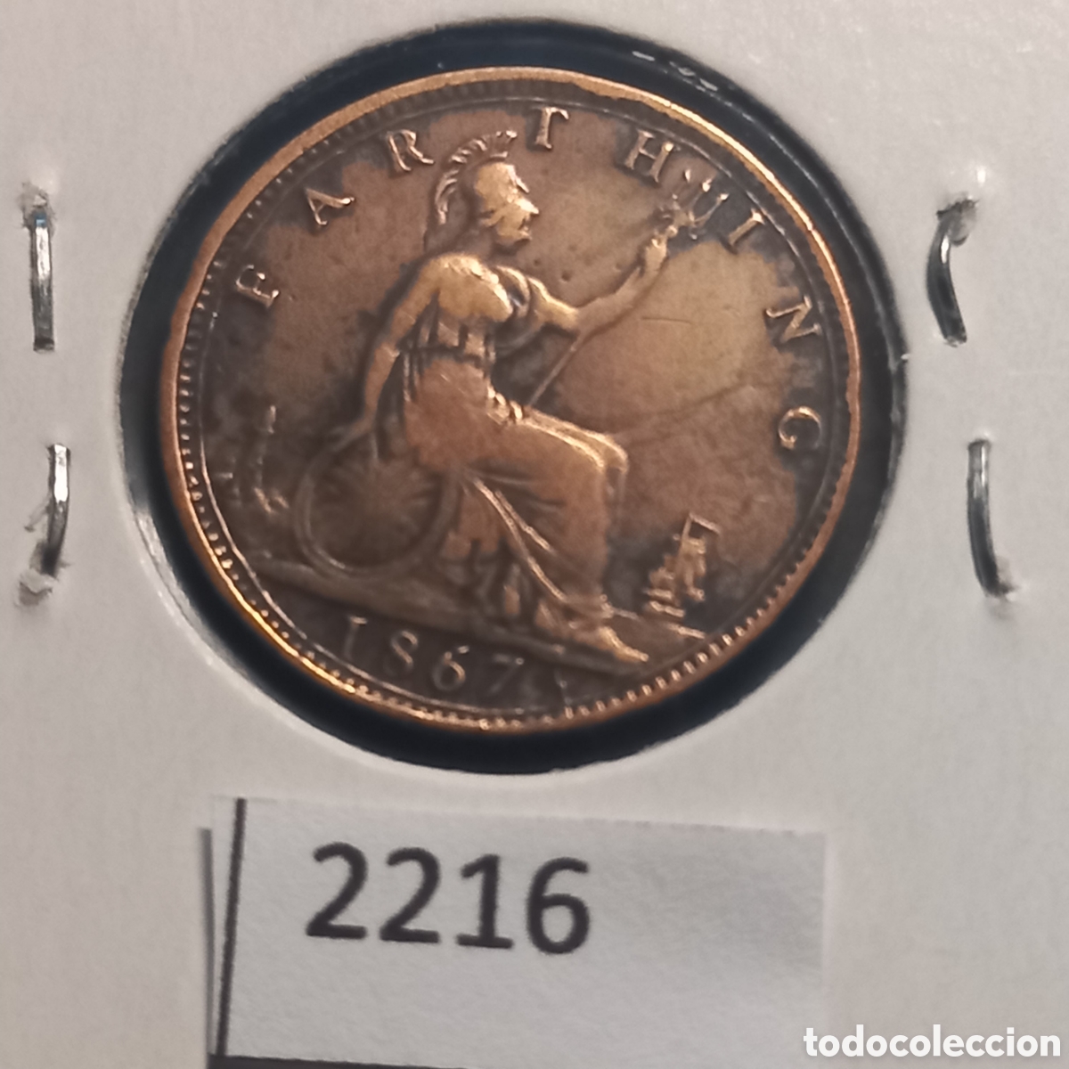 Monedas antiguas de Europa: Gran Breta&ntilde;a farthing 1867 - Foto 2