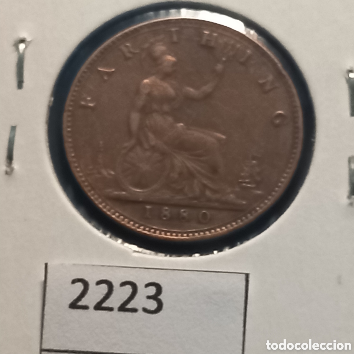 Monedas antiguas de Europa: Gran Breta&ntilde;a farthing 1880 - Foto 2