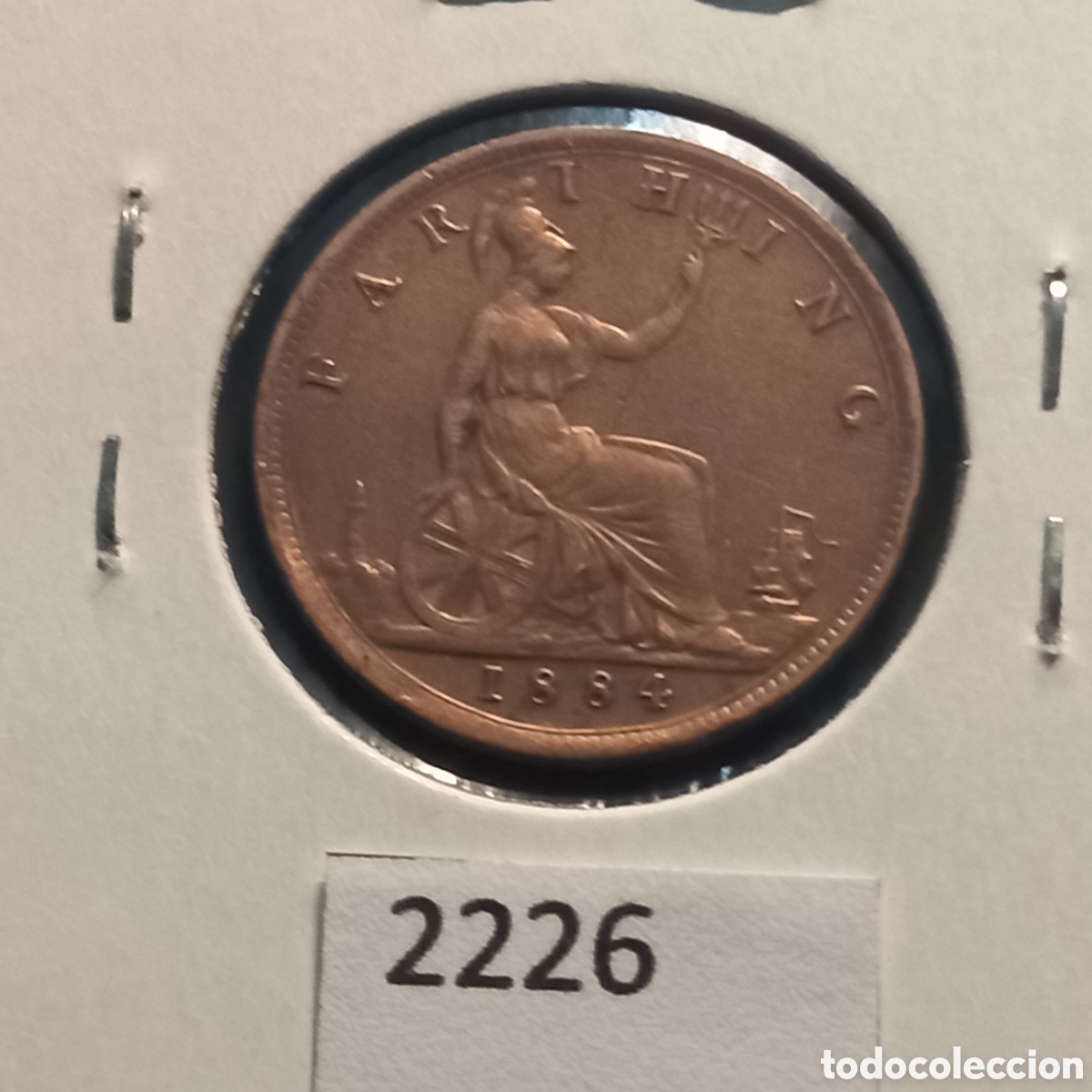 Monedas antiguas de Europa: Gran Breta&ntilde;a farthing 1884 - Foto 2
