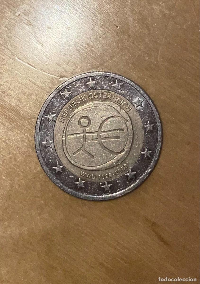 moneda 2 euros republik osterreich 1999