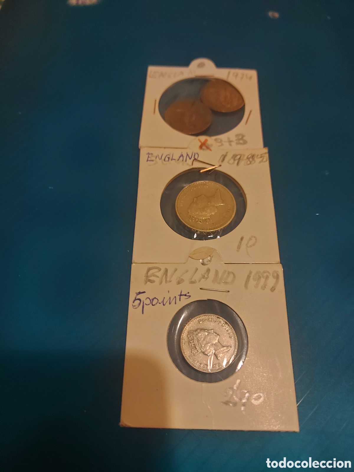 Monedas antiguas de Europa: 4monedas England - Foto 1