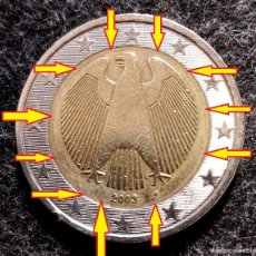 Monedas antiguas de Europa: MONEDA DE 2 EUROS € ALEMANIA 2003 F , AGUILA , CON ERROR FALLO DE ACUÑACION