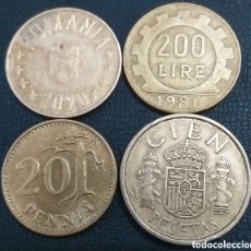 Monedas antiguas de Europa: LOTE 4 MONEDAS DISTINTAS INTERNACIONALES