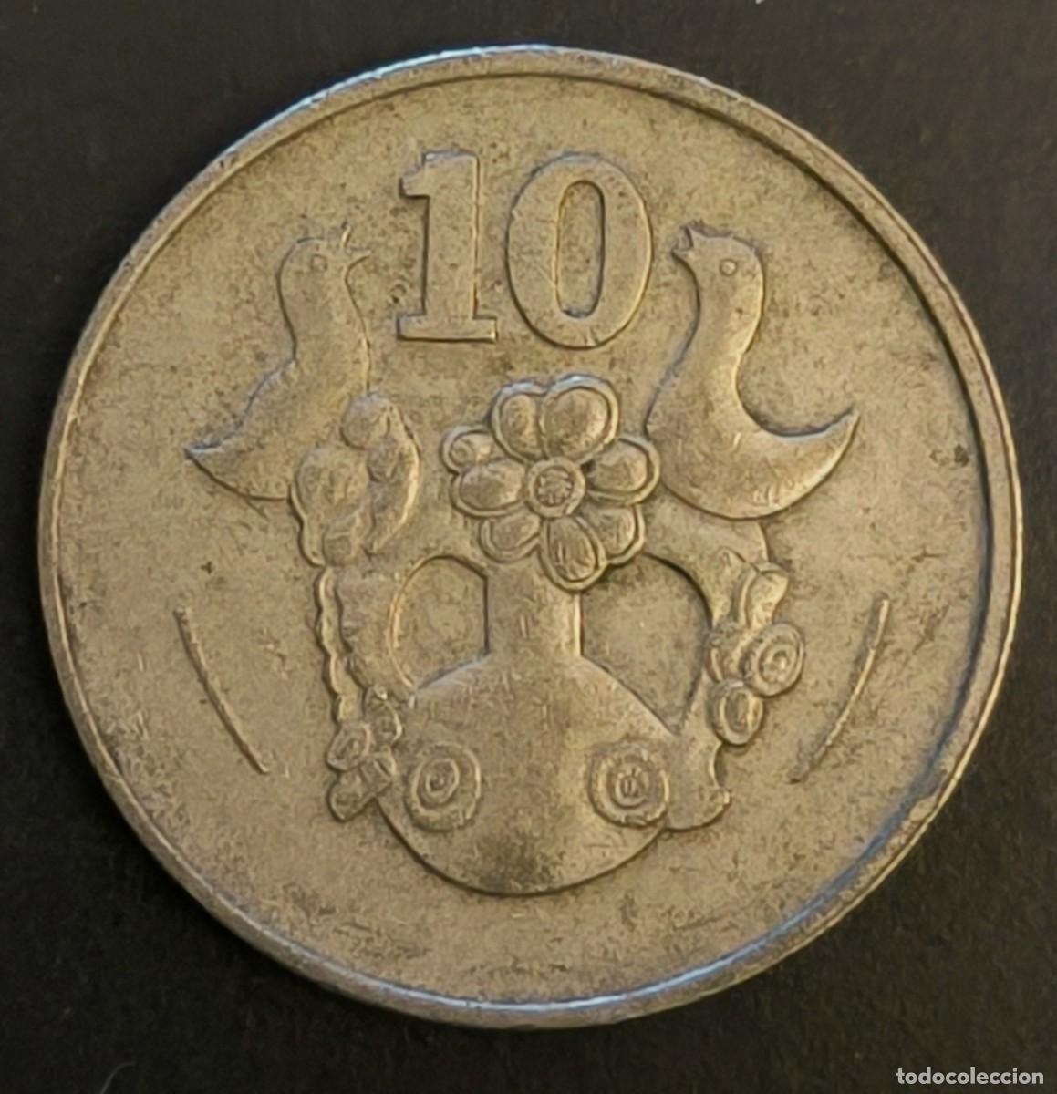 Monedas antiguas de Europa: Chipre 10 centavos, 1983 - Foto 2