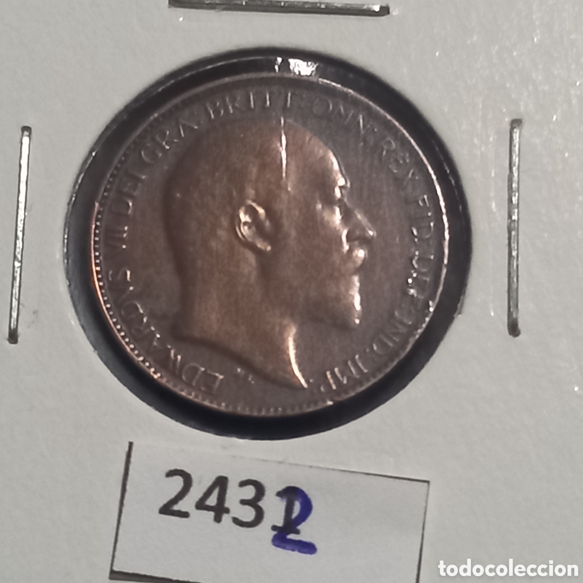 Monedas antiguas de Europa: Gran Breta&ntilde;a farthing 1909 - Foto 1