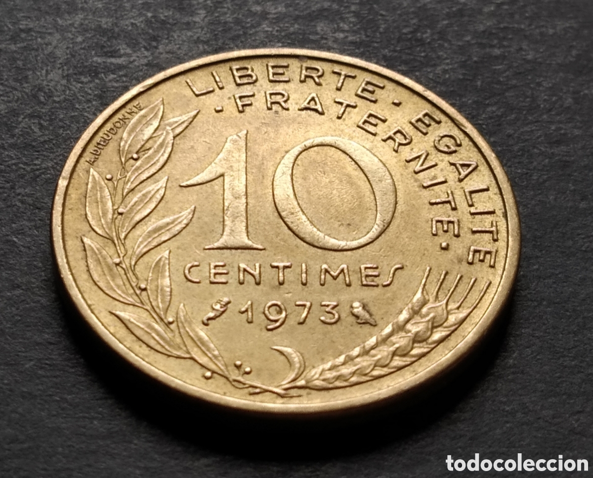 Monedas antiguas de Europa: MONEDA - FRANCIA 10 CENTIMOS 1973 - Foto 3