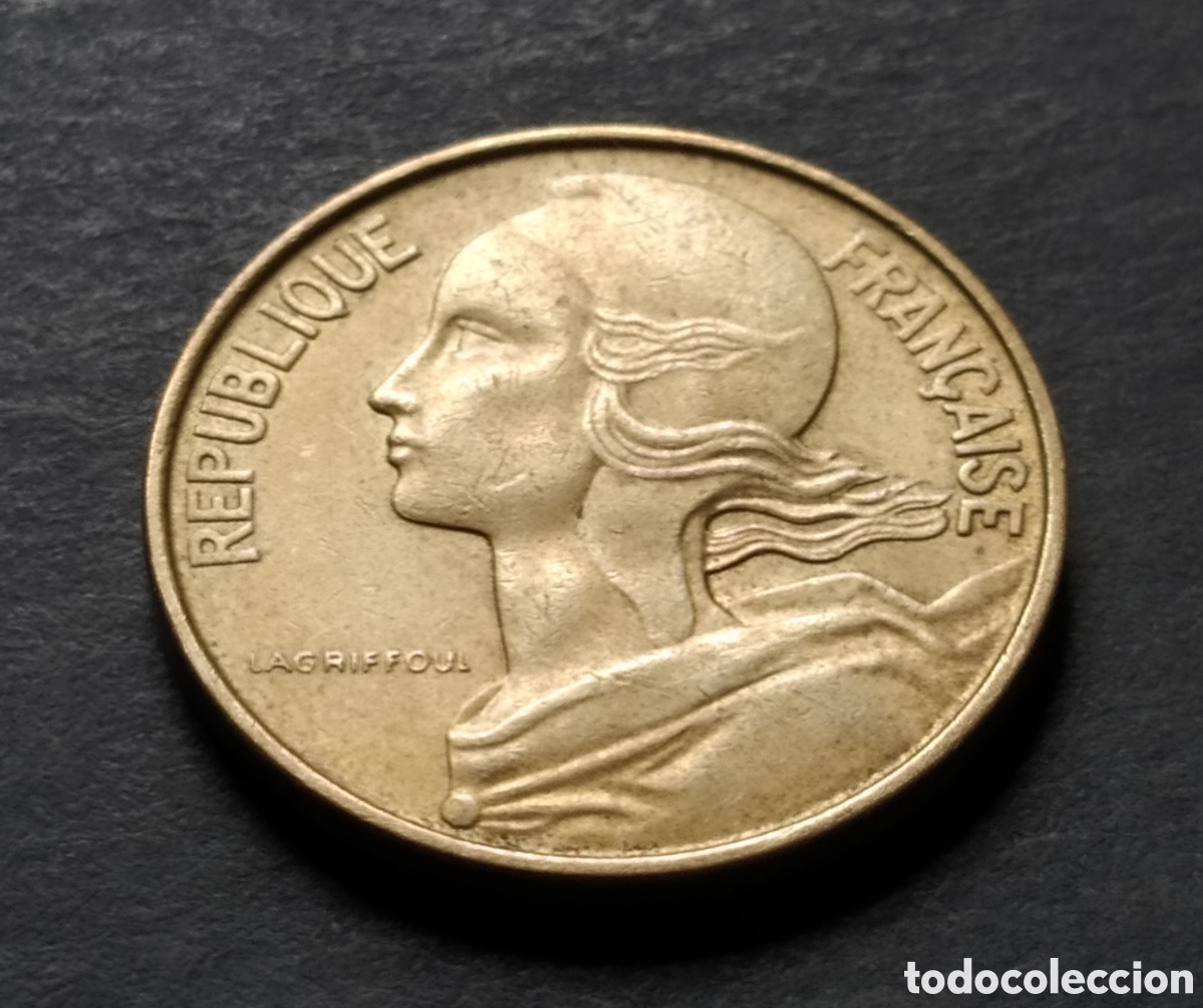 Monedas antiguas de Europa: MONEDA - FRANCIA 10 CENTIMOS 1973 - Foto 4