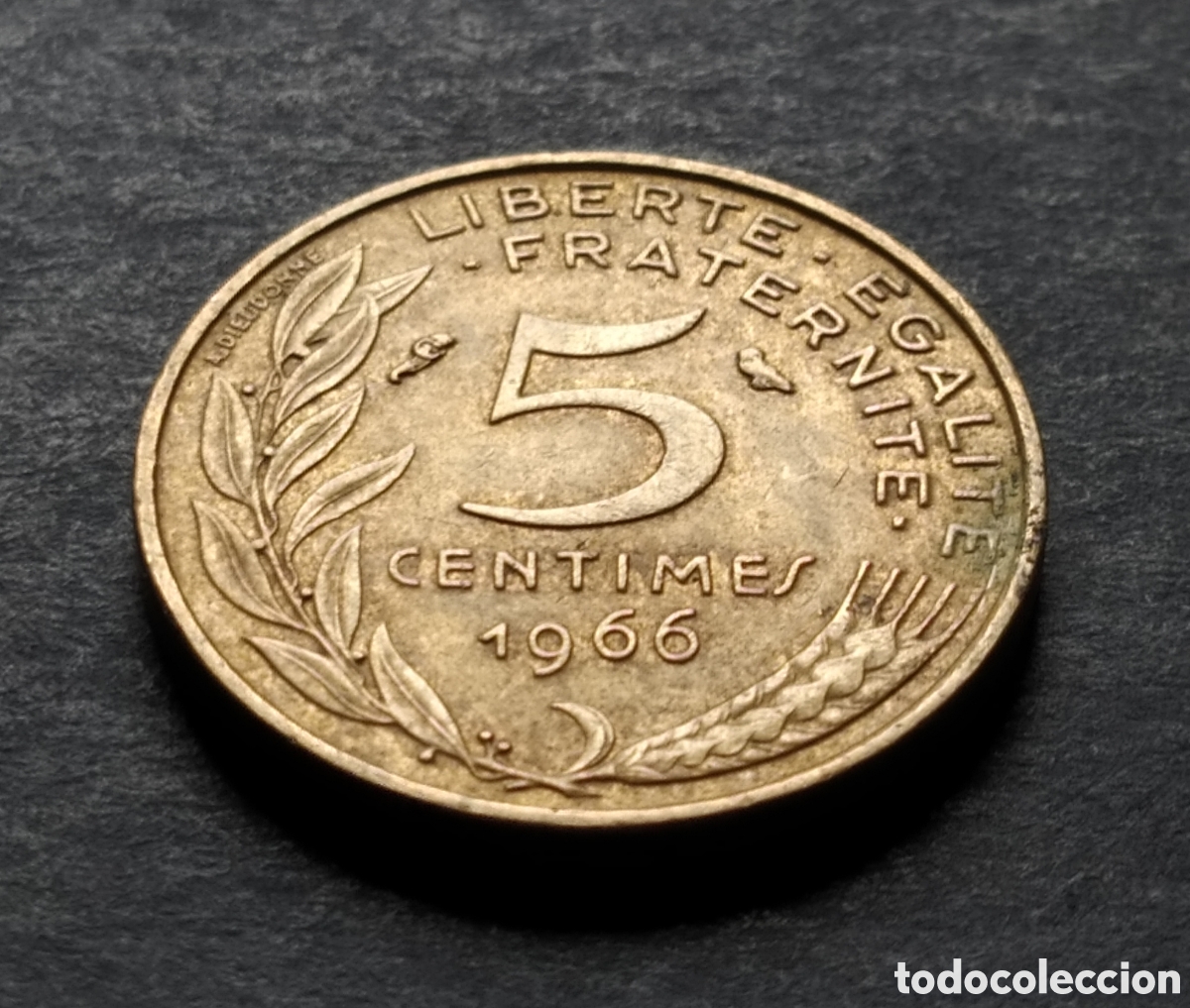 Monedas antiguas de Europa: MONEDA - FRANCIA 5 CENTIMOS 1966 - Foto 3