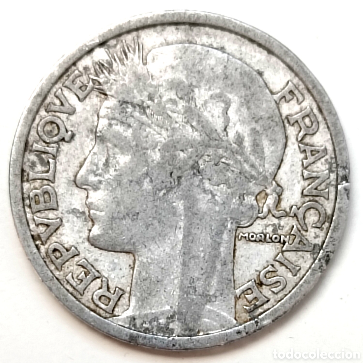 Monedas antiguas de Europa: Francia, 2 Franc de 1948-B - Foto 2