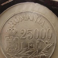 Monedas antiguas de Europa: 25000 LEÍ 1946, PLATA RUMANIA