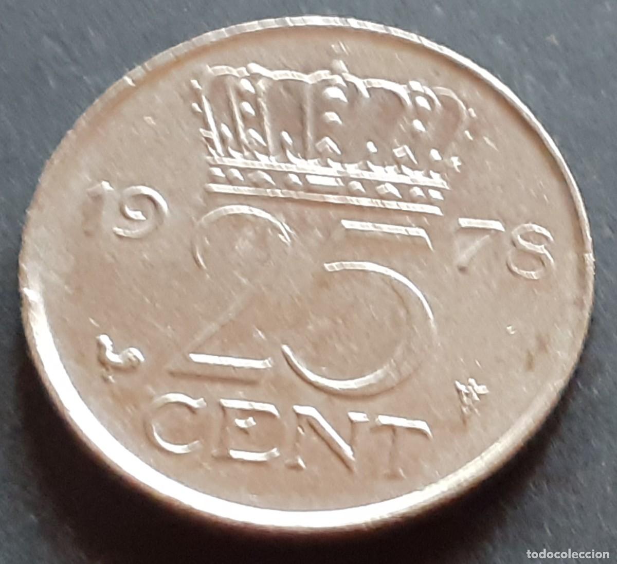 Monedas antiguas de Europa: HOLANDA 25 CENTIMOS 1978 - Foto 2