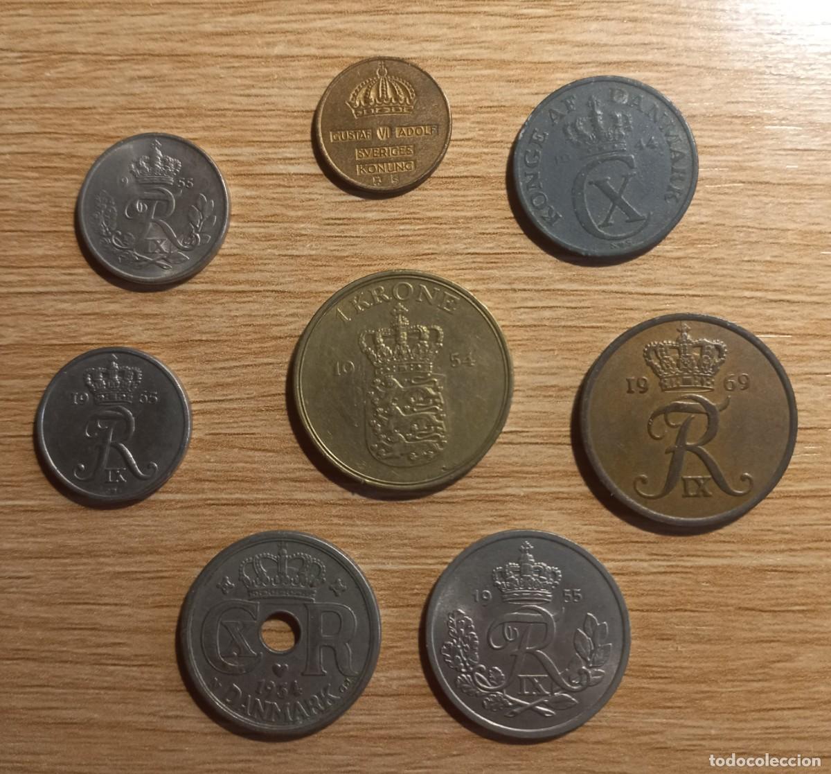 Monedas antiguas de Europa: Lote 8 monedas de Dinamarca - Foto 2