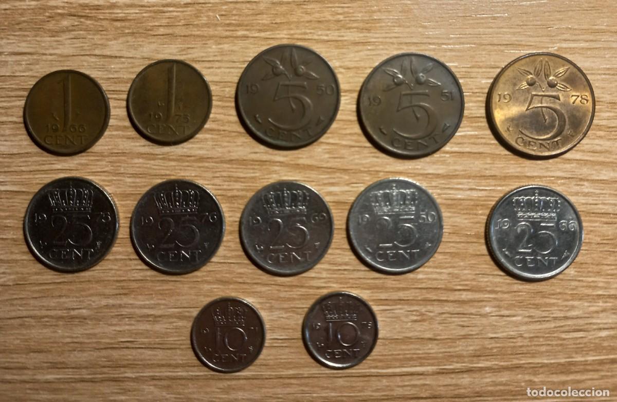 Monedas antiguas de Europa: Lote 12 monedas de Holanda - Foto 1