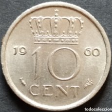 Monedas antiguas de Europa: MONEDA - PAÍSES BAJOS 10 CENT 1960