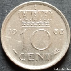 Monedas antiguas de Europa: MONEDA - PAÍSES BAJOS 10 CENT 1966
