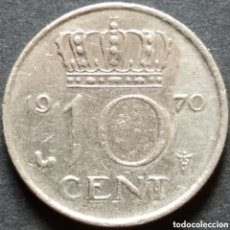 Monedas antiguas de Europa: MONEDA - PAÍSES BAJOS 10 CENT 1970