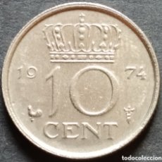 Monedas antiguas de Europa: MONEDA - PAÍSES BAJOS 10 CENT 1974