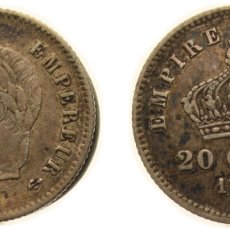 Monedas antiguas de Europa: FRANCE SECOND EMPIRE 1867 BB 20 CENTIMES - NAPOLEON III SILVER (.835) STRASBOURG MINT (3114264) 1G