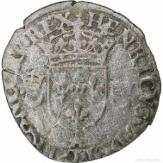 Monedas antiguas de Europa: [#1280661] FRANCIA, HENRI II, DOUZAIN AUX CROISSANTS, 1550, PARIS, VELLÓN, BC+