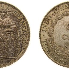 Monedas antiguas de Europa: FRENCH INDOCHINA FRENCH COLONY 1937 20 CENTS SILVER (.680) PARIS MINT (17500000) 5.4G AU KM 17.2