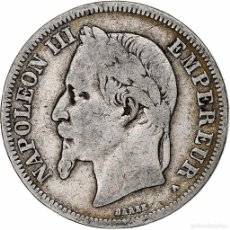 Monedas antiguas de Europa: [#1210268] FRANCIA, NAPOLEON III, 2 FRANCS, 1869, PARIS, PLATA, BC+, GADOURY:527, KM:807.1