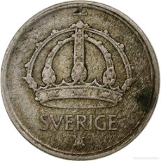 Monedas antiguas de Europa: [#1220168] SUECIA, GUSTAF V, 25 ÖRE, 1949, PLATA, BC+, KM:816
