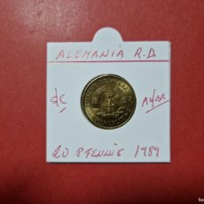 Monedas antiguas de Europa: ALEMANIA(DEMOCRATICA) 20 PFENNIG 1989 S/C KM=11 (ALUMINIO-BRONCE)CECA A