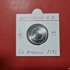 Monedas antiguas de Europa: ALEMANIA(DEMOCRATICA) 50 PFENNIG 1982 S/C KM=11 (ALUMINIO)CECA A