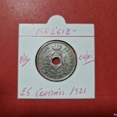 Monedas antiguas de Europa: BELGICA 25 CENTIMOS 1921 BC KM=69 (CUPRONIQUEL) BELGIE