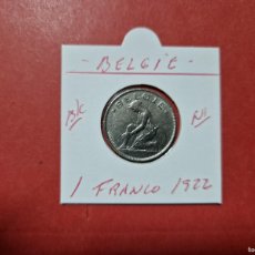 Monedas antiguas de Europa: BELGICA 1 FRSNCO 1922 BC KM=90 (NIQUEL) BELGIE