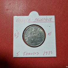 Monedas antiguas de Europa: BELGICA 5 FRANCOS 1939 BC KM=117.2 (NIQUEL) BELGIE-BELGIQUE