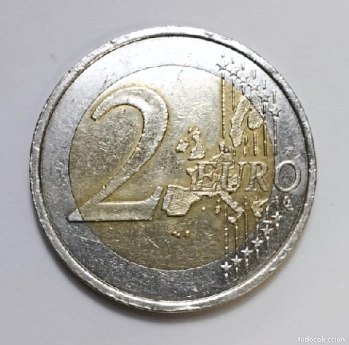 Monedas antiguas de Europa: Moneda 2 Euros FRANCIA 2002 &Aacute;rbol de la vida, Error de acu&ntilde;aci&oacute;n, Error de ceca - Foto 2
