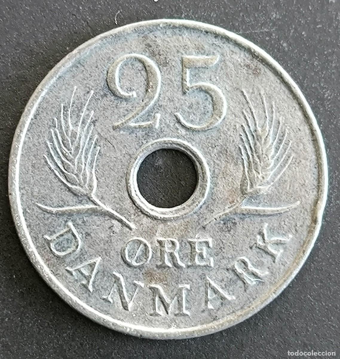 Monedas antiguas de Europa: Dinamarca 25 ore, 1972 - Foto 1