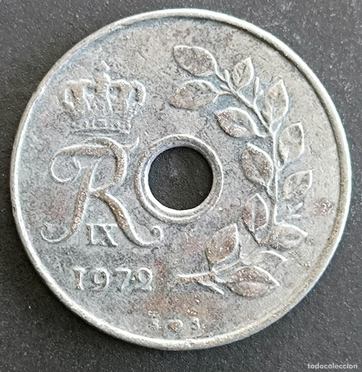 Monedas antiguas de Europa: Dinamarca 25 ore, 1972 - Foto 2