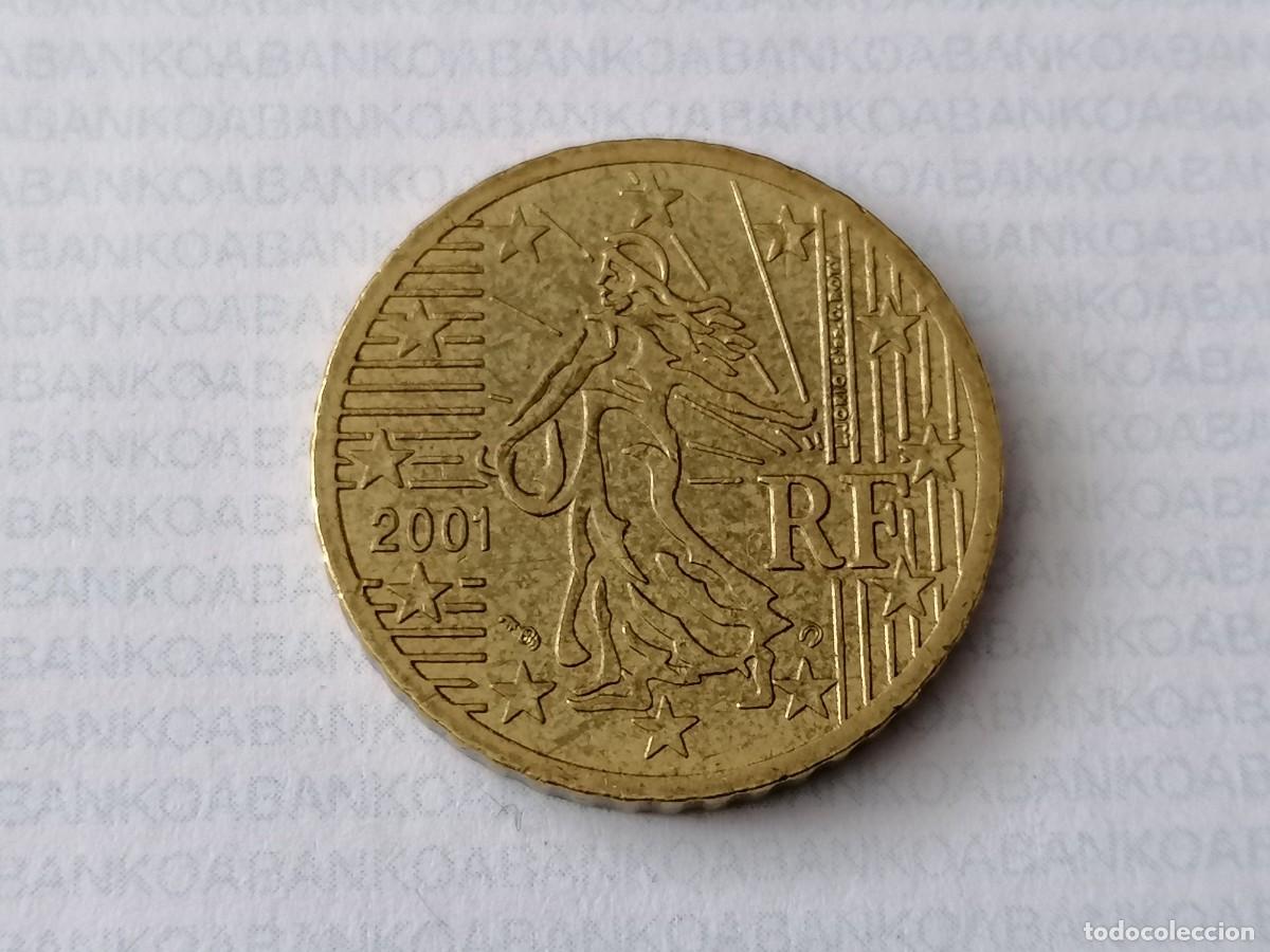 Monedas antiguas de Europa: Moneda, Francia, 50 cent , 2001, MBC+ - Foto 1