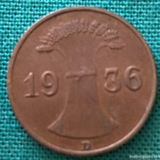 Monedas antiguas de Europa: MNAL018, MONEDAS, ALEMANIA, DEUTSCHES REICH, 1 REICHSPFENNIG, 1936, D. 5 REICHSPFENNIG, A. 2 MONEDAS