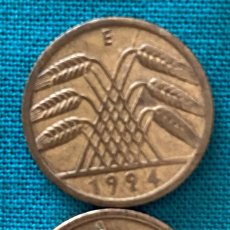 Monedas antiguas de Europa: MNAL020, MONEDAS, ALEMANIA, 5 RENTENPFENNIG, ”E”, 1924. 5 REICHSPFENNIG, ”A”, 1935. DOS MONEDAS. VER